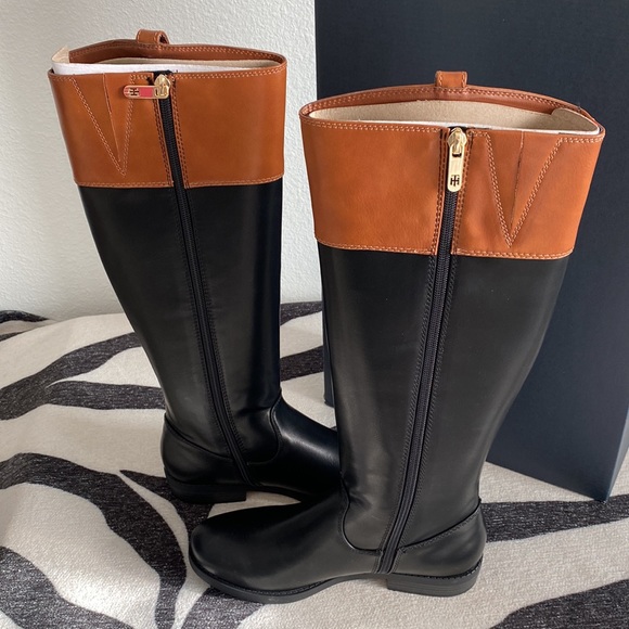 CLOSET CLEAR OUT $20 Black & Brown Boots Tommy Hilfiger 6M - Picture 3 of 5
